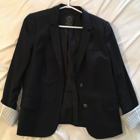 Aritzia Talula Exeter blazer, cropped, navy blue, size 6 - Picture 6 of 6